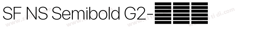 SF NS Semibold G2字体转换
